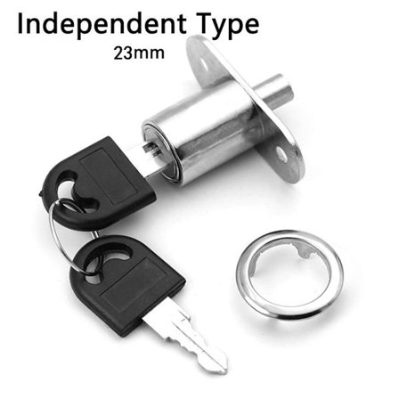 Cam Cylinder Lås Tunge Dørbolt Lås 23MM UAFHÆNGIG TYPE