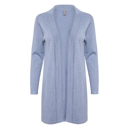 Culture, CUannemarie Long Cardigan Blauw, Dames, Maat:L,Viscose