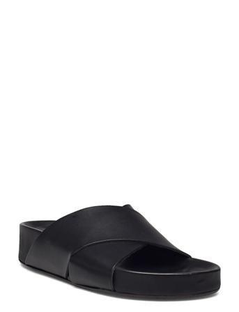 Urbino Black Vacchetta Shoes Summer Shoes Flat Sandals Svart ATP Atelier