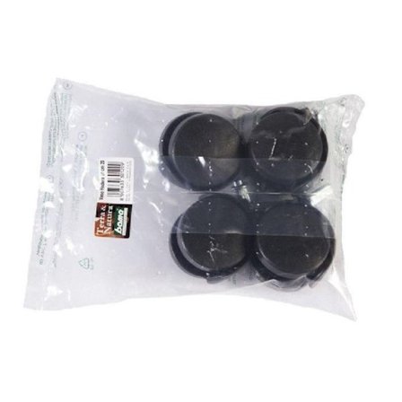 Sæt med 4 hjul - D 20 cm - Sort