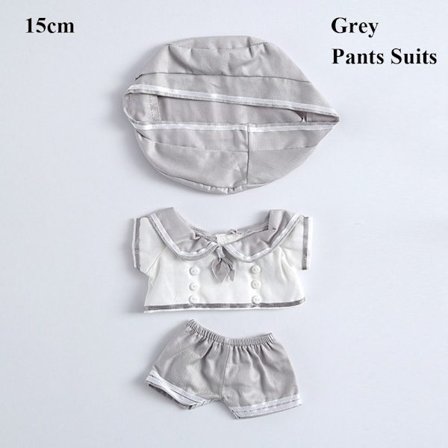 Dukkeklær Dukkekjoler GRÅ 15CMPANTS DRAKT BUKSE DRAKT