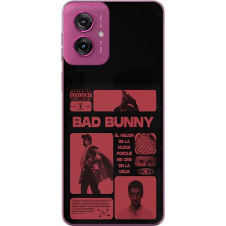 Kompatibelt Mobildeksel til Motorola Moto G55 Bad Bunny NFL-inspirert skjoldlogo med amerikansk fotball og stjerner