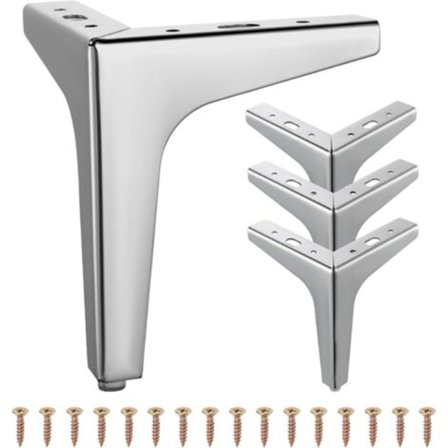 PCS Metallmöbelben, 15 cm (6 tum) Triangelformade Möbelben för Soffa, Soffbord, TV-bänk och Andra Möbelben