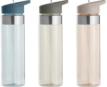 DAY Vattenflaska 0,7L Plast - Vattenflaska med sugrör, 700 ml