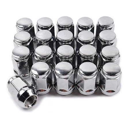 20 kpl 14x1,5 Kromiset pyöränmutterit 19mm Kuusiokolo 35mm Korkeat, Yhteensopivat Chevrolet 1999-2021 kanssa