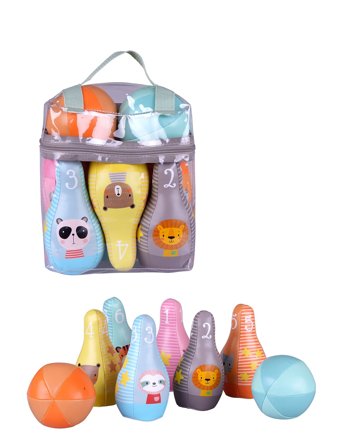 Bobo - Soft Bowling Set Toys Baby Toys Educational Toys Activity Toys Multi/patterned MUMIN