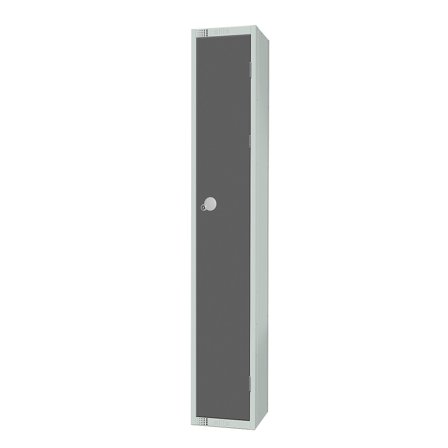 Elite locker, 1 door, 1800x300x450 mm, dark grey