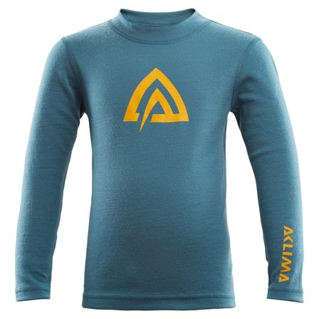 Aclima WarmWool Crew Neck Children Children base layer tops Blue 110