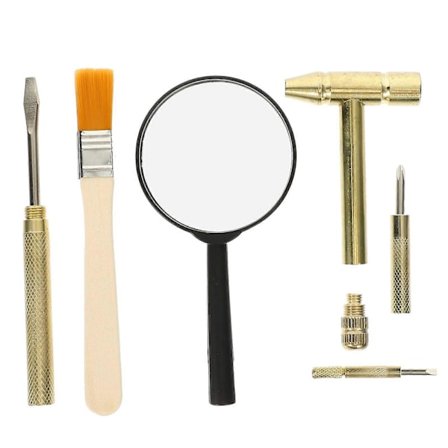 1 Sett Arkeologi Utgravingssett for Barn Pedagogisk Edelsten Utgravningsverktøysett med Hammer Børste og Meisel Forstørrelsesglass Vitenskap STEM Leke