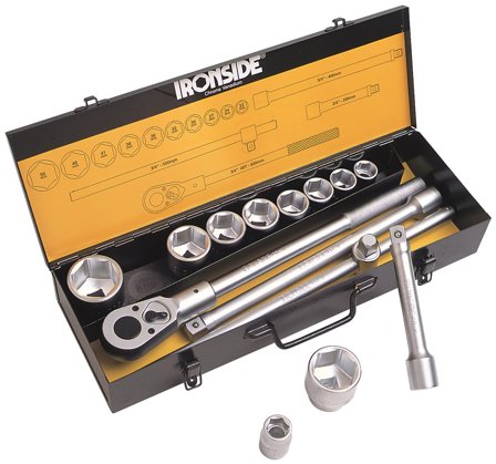 Ironside 102335 Pipenøkkelsett 3/4", 14 deler, Håndverktøy