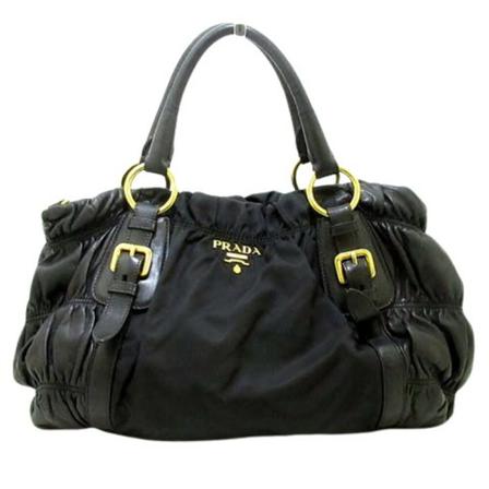 Prada Vintage, Pre-owned Handbag Zwart, Dames, Maat:ONE Size,nylon