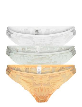Brief 3 P Brazilian Tanga Flo Lingerie Panties Brazilian Panties Oranssi Lindex