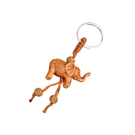 Unik Elefant Nøglering Resin Dyre Skulptur Kompakt Taske Tilbehør