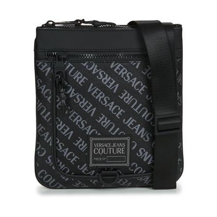 Versace Jeans Couture Cross Body Tas All Over Logo , Zwart , Heren , Maat: ONE Size