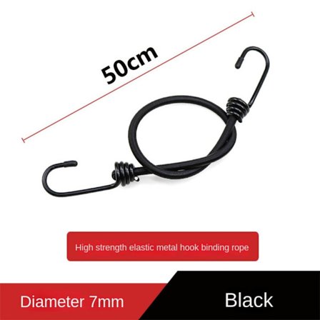 Elastisk reb med krog, fastgørelsesrem 50CM 50CM