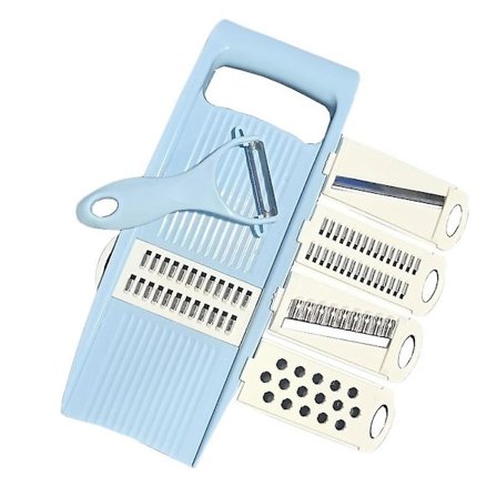 5-in-1 viipaloija keittiöön, vihannesleikkuri moniterällä, perunalastuleikkuri, vihannesleikkuri, vihanneshöylä, vihannesten kuorija pieniin töihin 