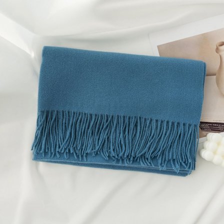 Ny scarf för höst och vinter, koreansk stil, mångsidig damscarf i imitation cashmere, enfärgad varm scarf, sjal