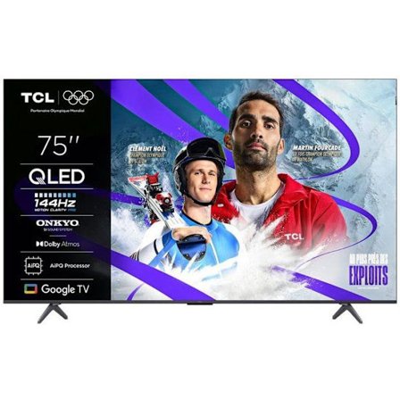 TCL 75P8K - TV QLED 75" (190 cm) - 4K UHD 3840x2160 - 144 Hz - Dolby Vision - Google TV - 4xHDMI 2.1 - WiFi