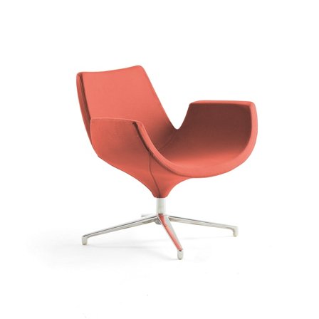 Lounge chair ENJOY, low back, russet