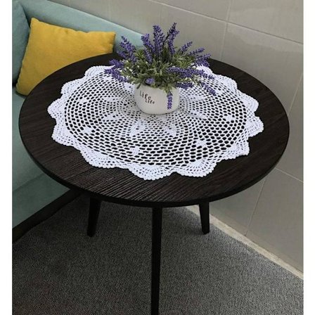 Handgjorda runda spetsdukar i bomull, virkade_tfrf