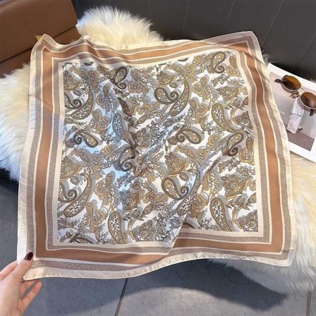 Endless Satengskjerf Bandana Paisley Taupe