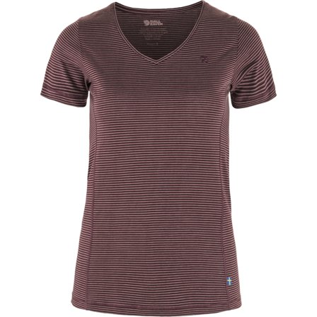 Fjällräven Women's Abisko Cool T-Shirt Top in Port | Size: XL, Lyocell/Polyester/Pliant