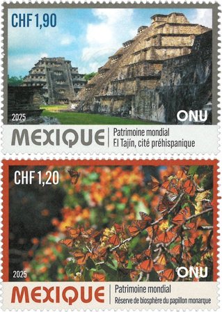 FN Geneve - UNESCO Mexico - Postfrisk sæt 2v