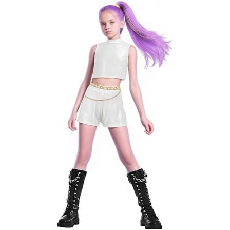 Kpop Demon Hunters Kjole til Piger - Rumi Mira Zoey Fancy Kjoler til Børn A02