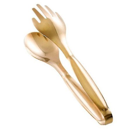 2 stk. rustfrit stål madtænger Bbq-klemmer brød bøf tang guld buffet madlavningsredskaber