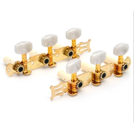2 (1 venstre og 1 højre) mekaniske dele til klassiske guitarer, stemmeskruer til klassiske eller akustiske guitarer