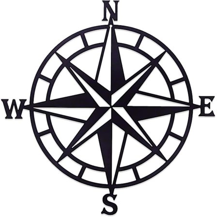 11 tum dekorativ metall nautisk kompass väggdekor, vardagsrum sovrum kontor veranda trädgård uteplats skyltar vägg