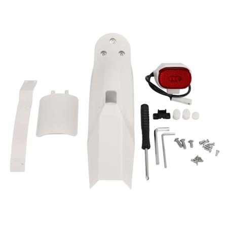 ZHIKAN Scooter Dæk Bagskærm Baglygte Kit med Nummerpladeholder til Xiaomi PRO2 Hvid