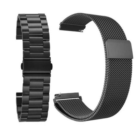 22mm rostfritt stål armband och Milanesiskt mesh reservarmband Kompatibel med Sa
