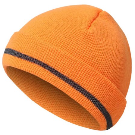 Vinterlue for menn, varm strikket mansjett, vanlig lue, skilu