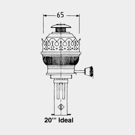 Burner for oil lamp DHR, 20", ideal