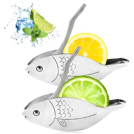 2st Fisk Citronpress, Manuell Citronpressare, Portabel Limepress, Fiskformad Handpress Citronpress för Apelsin Citron Lime Granatäpple