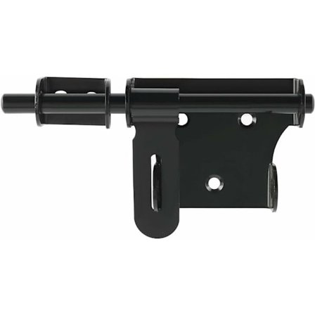 Dobbeltsidet lås i rustfrit stål til indvendige døre, sort skydelås, egnet til soveværelsesdør, havedør, vindue, skab