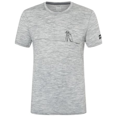 Super.natural Men's Cross Country Tee Men short-sleeved sweaters Grey L