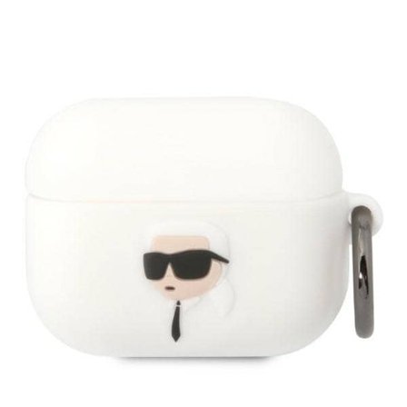 Karl Lagerfeld KLAPRUNIKH AirPods Pro skydd vit/vit Silikon Karl Head 3D