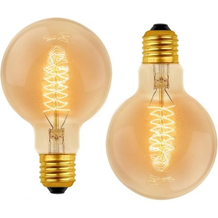 Vintage G80 E27 Dimbar Pære 40w Varm Hvit 2700k, Ac 110v, Retro I