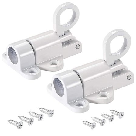 2 stycken aluminiumspännen, fjäderbelastade spännen, fjäderbelastade spännlås, för fönster, skjul, grind