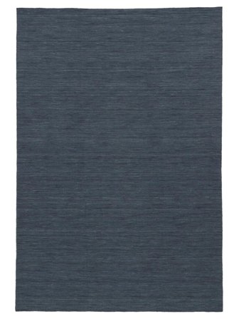 Wool Rug Plain (Single Colored) Handloom Flat Navy Blue Large