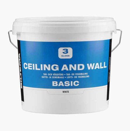 Tak- och väggfärg helmatt 5 liter