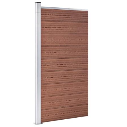 Vidaxl Staketpanel Wpc 95x186 Cm Brun Brun