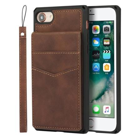 Kansi korttipaikoilla iPhone 7/8 / SE 2020 - ruskea Brown