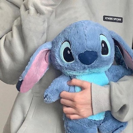 Anime Kawaii Stitch Plysj Varmtvandsflaske Vinter Hjem Vand Påfyldning Håndvarmer