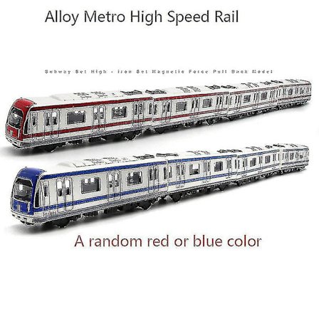 4 stk/sett Legering Togmodell Høyhastighetstog Undergrunnsbane Trekk Tilbake Magnetisk Barn Lekebil Modell Leke Spor Tog Leke For Barn Gave