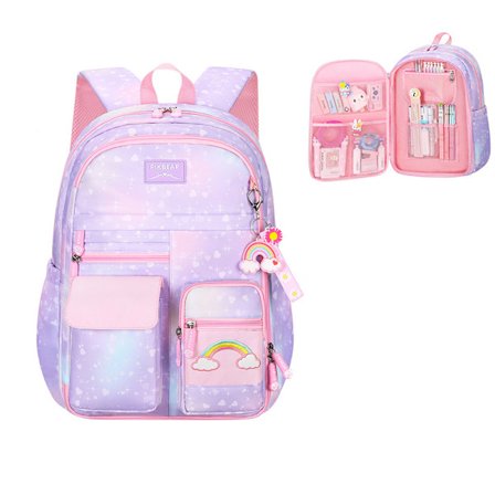 Vattentät regnbåge skolväskor för söta flickor