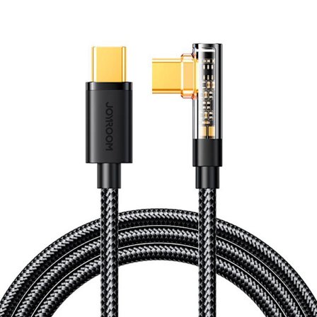Joyroom Vinklad USB-C till USB-C Kabel 100W 1,2 m - Svart