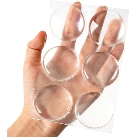 Dørhåndtag vægbeskyttelse, Transparent rund blød gummi vægbeskyttelse